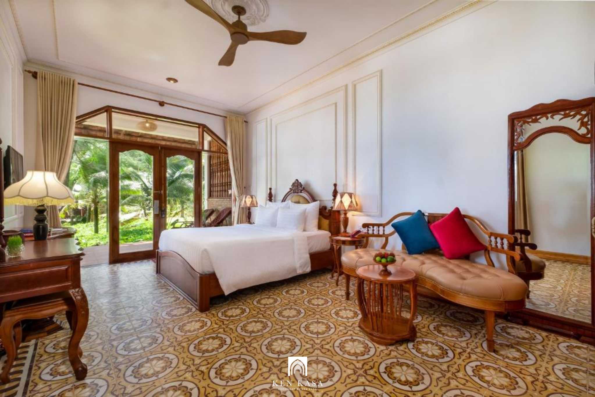 Kh&ocirc;ng gian c&aacute;c ph&ograve;ng tại Coco Palm Beach Resort & Spa